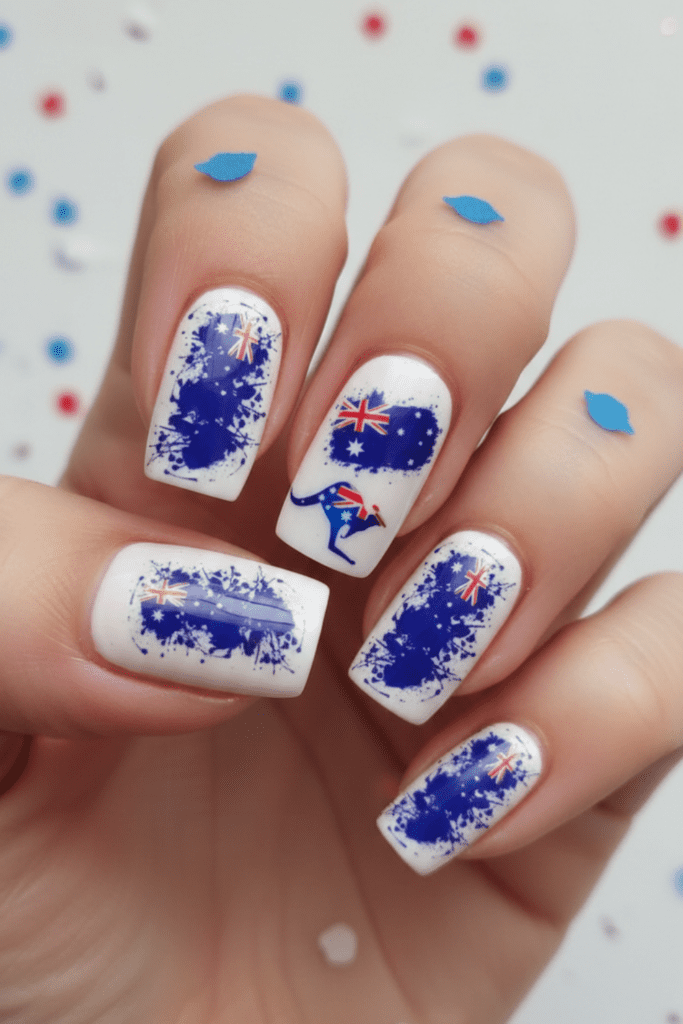 australian flag nail stickers